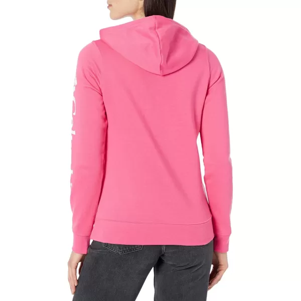 Columbia Womens Trek Graphic HoodieWild GeraniumWhite Logo