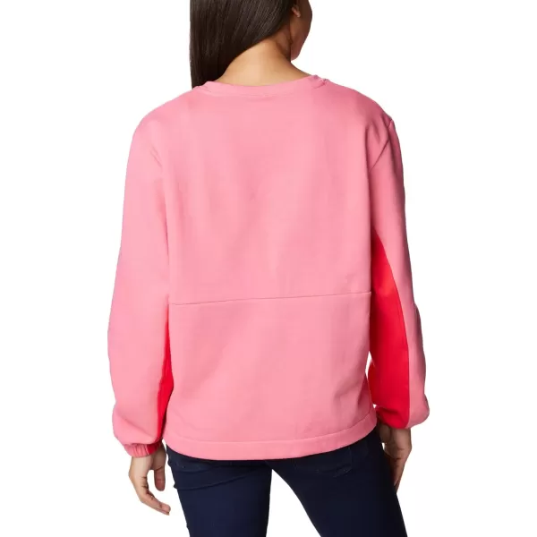 Columbia Womens Trek II Colorblock CrewCamellia Rose Red Lily