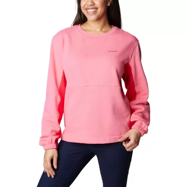 Columbia Womens Trek II Colorblock CrewCamellia Rose Red Lily