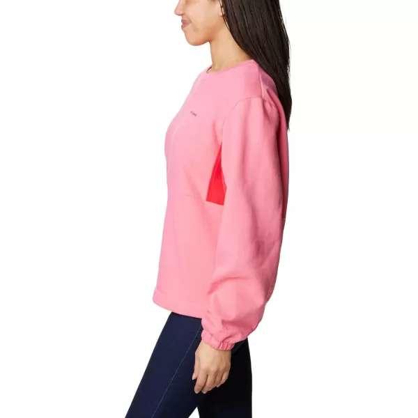 Columbia Womens Trek II Colorblock CrewCamellia Rose Red Lily