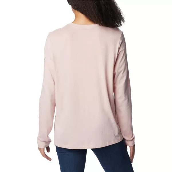 Columbia Womens Trek Relaxed Long Sleeve TeeDusty PinkStacked Gem