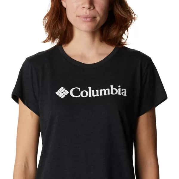 Columbia Womens Trek Short Sleeve Graphic TeeBlack HeatherGem Columbia