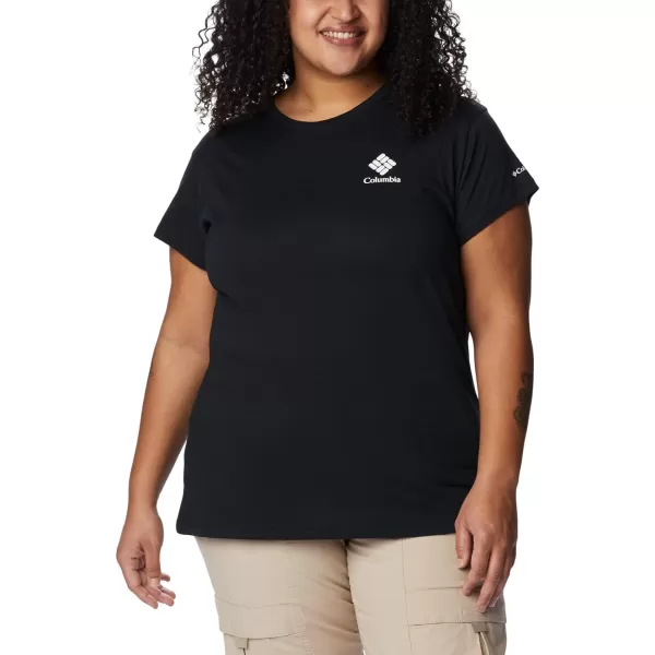 Columbia Womens Trek Short Sleeve Graphic TeeBlackCsc Stacked Mini Graphic