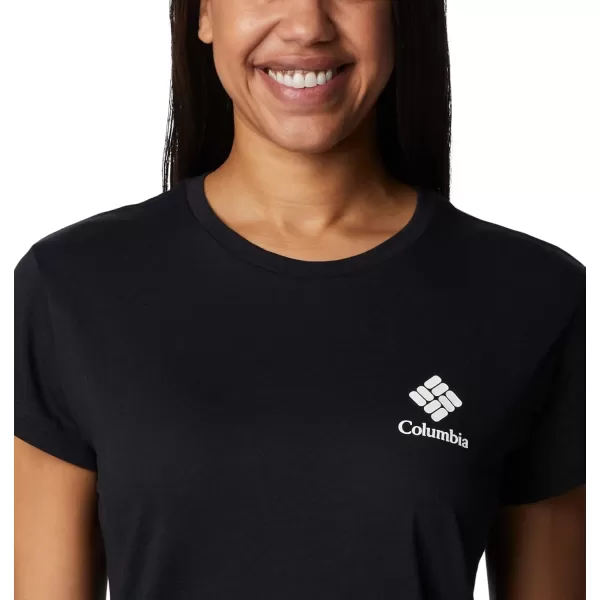 Columbia Womens Trek Short Sleeve Graphic TeeBlackCsc Stacked Mini Graphic