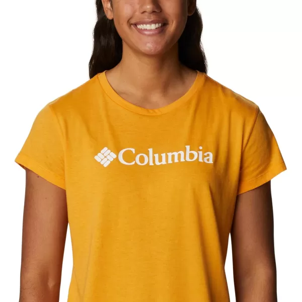 Columbia Womens Trek Short Sleeve Graphic TeeMango HeatherGem Columbia