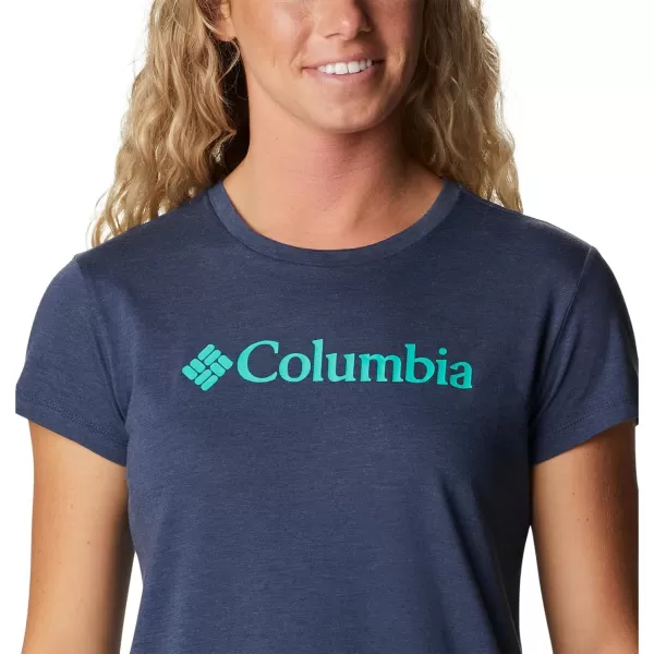 Columbia Womens Trek Short Sleeve Graphic TeeNocturnal HeatherGem Columbia