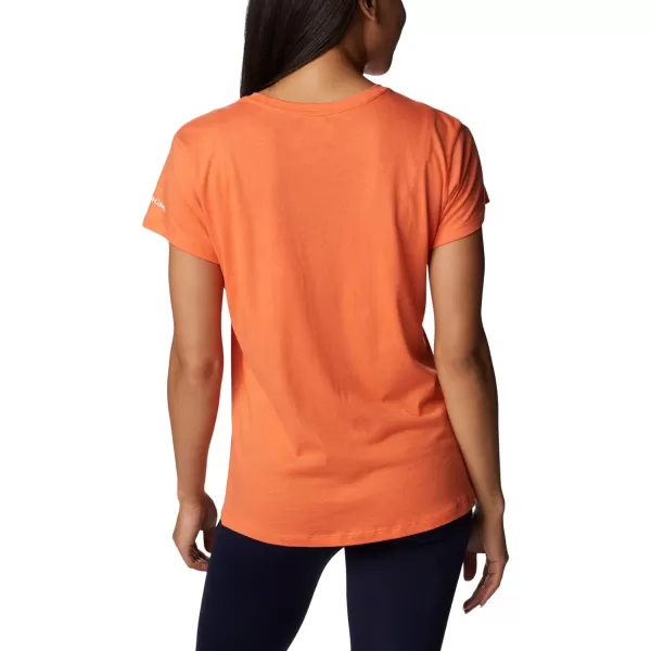 Columbia Womens Trek Short Sleeve Graphic TeeSunset OrangeCsc Stacked Mini Graphic