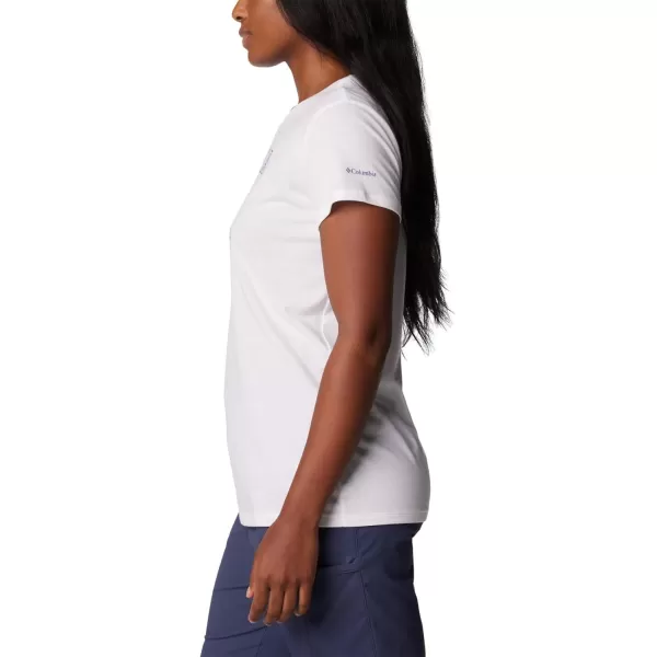 Columbia Womens Trek Short Sleeve Graphic TeeWhiteCsc Emblem