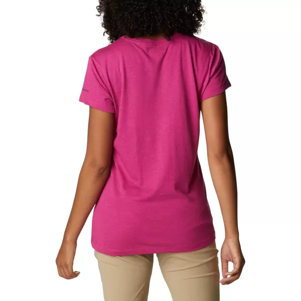 Columbia Womens Trek Short Sleeve Graphic TeeWild Fuchsia HeatherGem Columbia