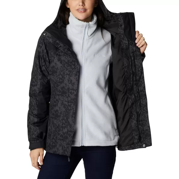 Columbia Womens Tunnel Falls Interchange JacketBlack Florescence Print