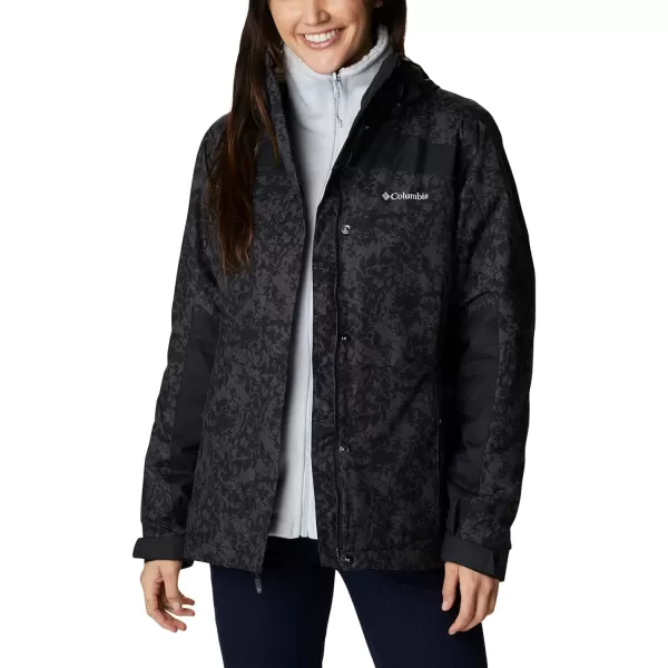 Columbia Womens Tunnel Falls Interchange JacketBlack Florescence Print