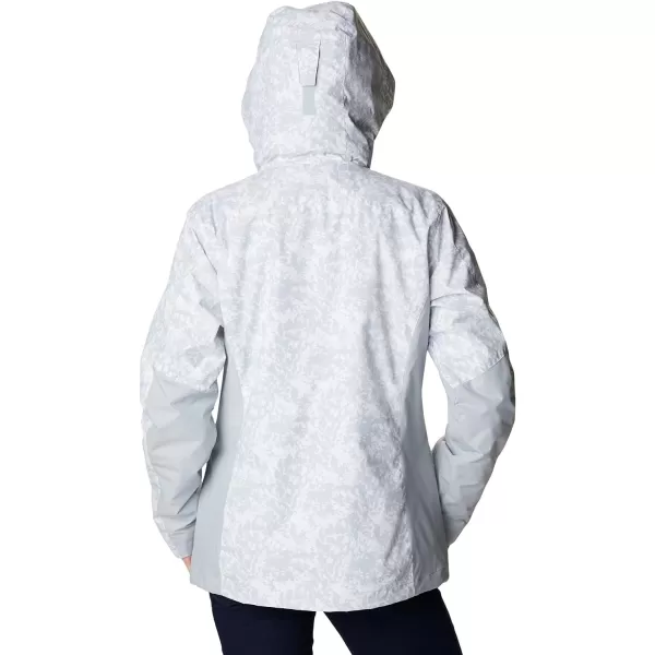 Columbia Womens Tunnel Falls Interchange JacketWhite Florescence PrintCirrus Grey