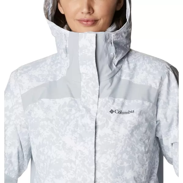 Columbia Womens Tunnel Falls Interchange JacketWhite Florescence PrintCirrus Grey