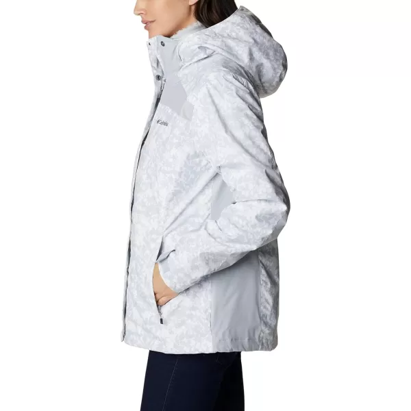 Columbia Womens Tunnel Falls Interchange JacketWhite Florescence PrintCirrus Grey