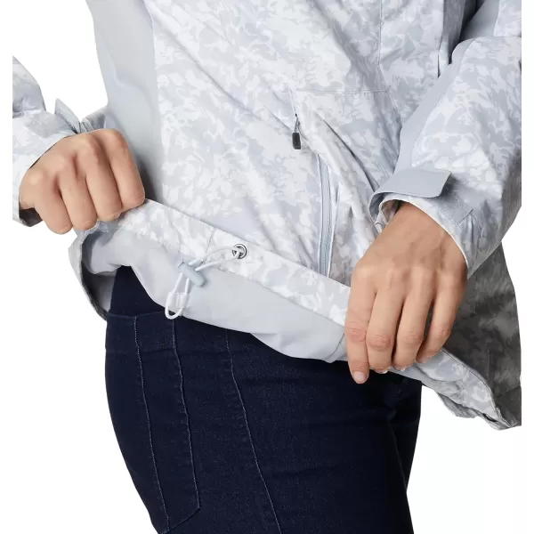 Columbia Womens Tunnel Falls Interchange JacketWhite Florescence PrintCirrus Grey