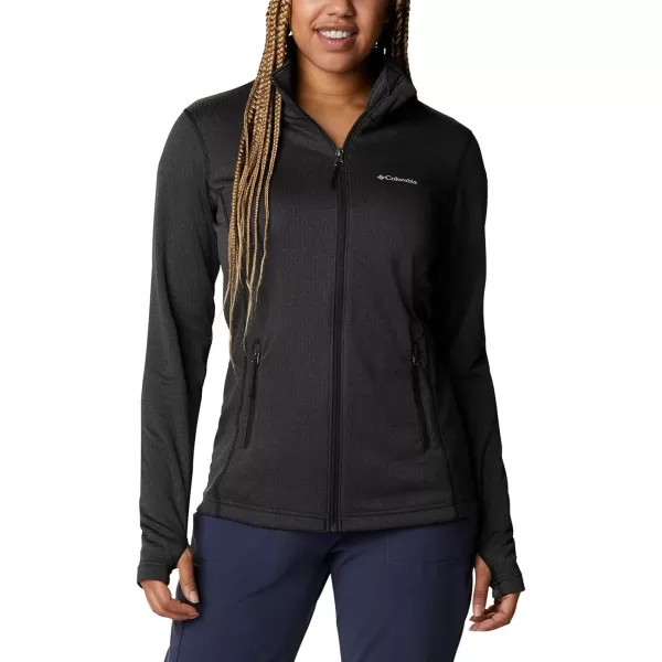 Columbia Womens W Park View Grid Fleece Full ZipBlack Heather