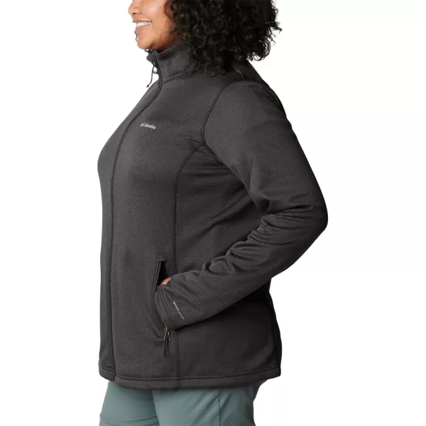 Columbia Womens W Park View Grid Fleece Full ZipBlack Heather