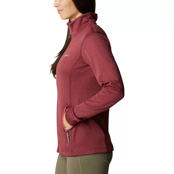 Columbia Womens W Park View Grid Fleece Full ZipBright Geranium Heather