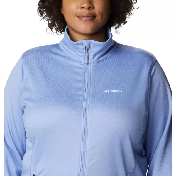 Columbia Womens W Park View Grid Fleece Full ZipSerenity Heather