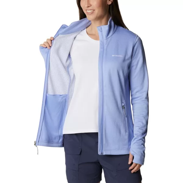 Columbia Womens W Park View Grid Fleece Full ZipSerenity Heather