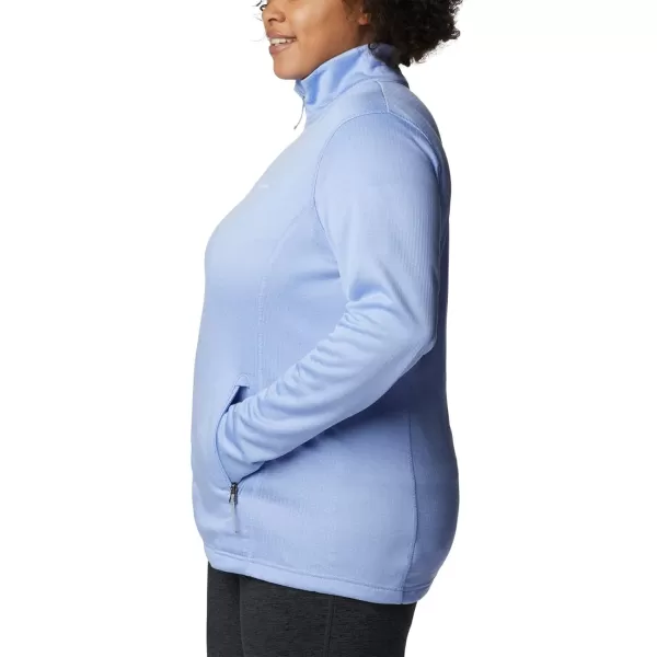 Columbia Womens W Park View Grid Fleece Full ZipSerenity Heather