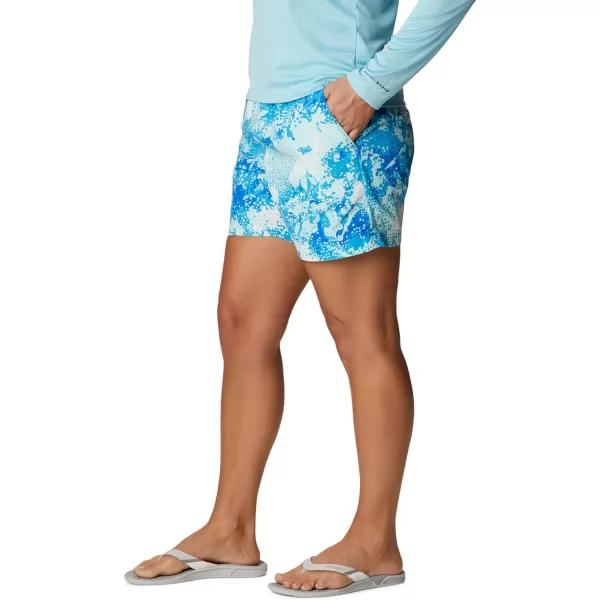 Columbia Womens W Super Backcast Water ShortCompass BlueFoamfloral Print