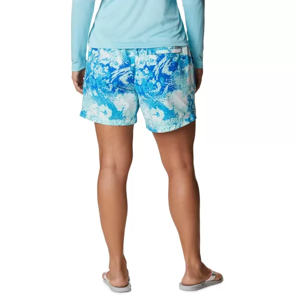 Columbia Womens W Super Backcast Water ShortCompass BlueFoamfloral Print