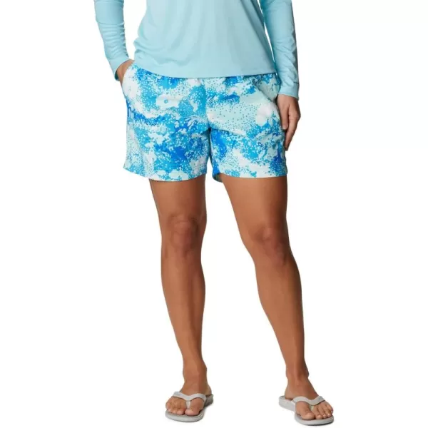 Columbia Womens W Super Backcast Water ShortCompass BlueFoamfloral Print