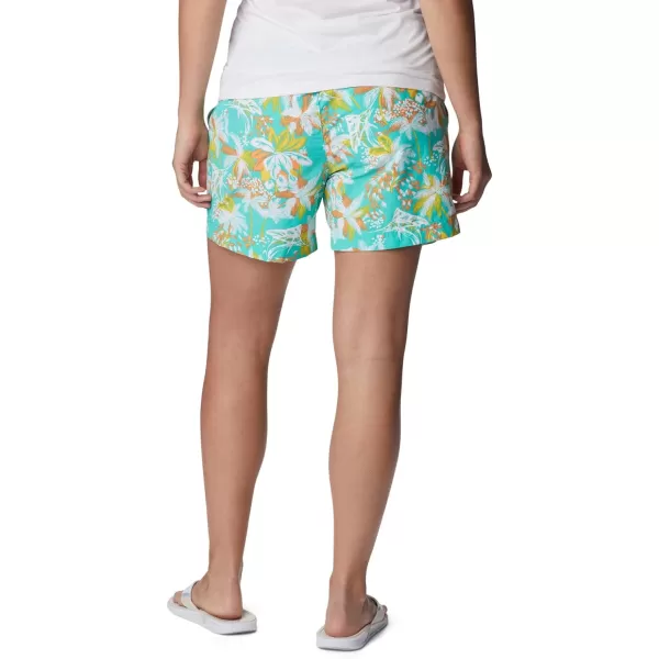 Columbia Womens W Super Backcast Water ShortElectric Turquoise Festive Fishin