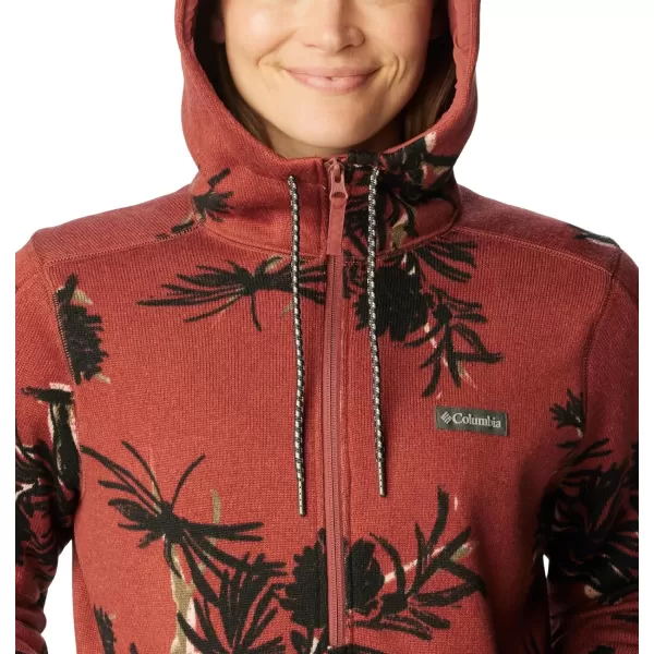 Columbia Womens W Sweater Weather Hooded PulloverBeetroot Pinecones