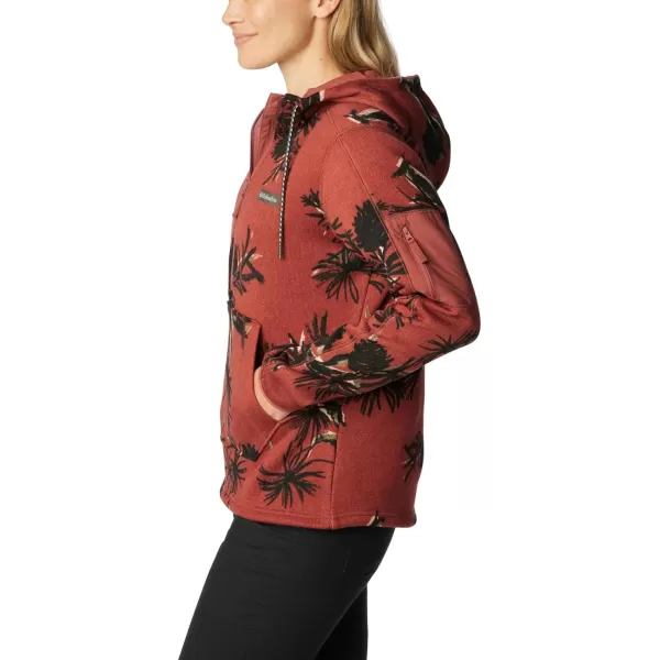 Columbia Womens W Sweater Weather Hooded PulloverBeetroot Pinecones