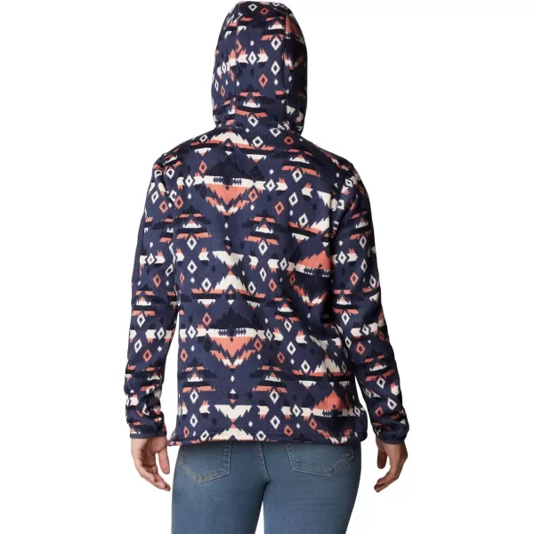 Columbia Womens W Sweater Weather Hooded PulloverNocturnal Rocky Mountain Print