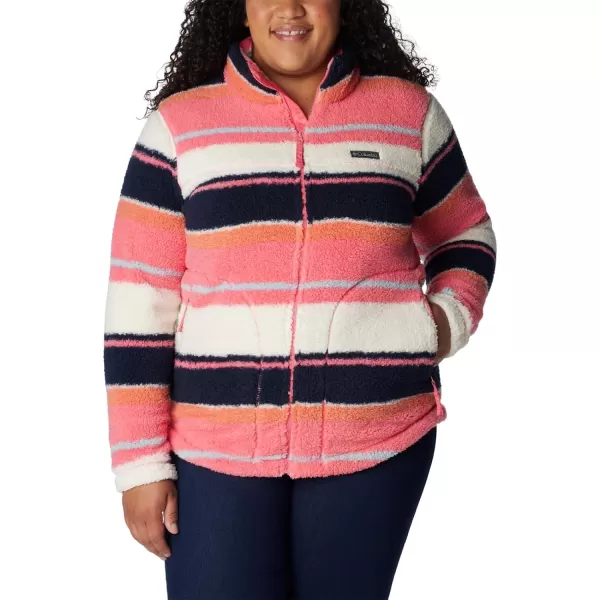 Columbia Womens West Bend Full ZipCamellia Rose Serendipity Stripe