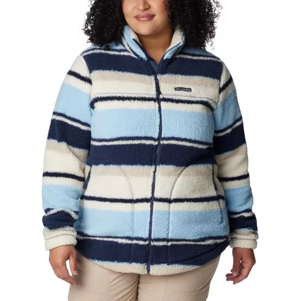 Columbia Womens West Bend Full ZipNocturnal Serendipity Stripe