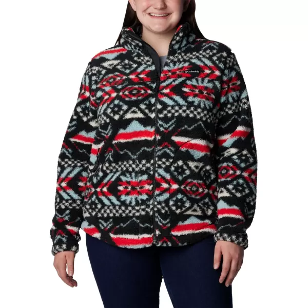 Columbia Womens West Bend Full ZipRed Lily Checkered Peaks