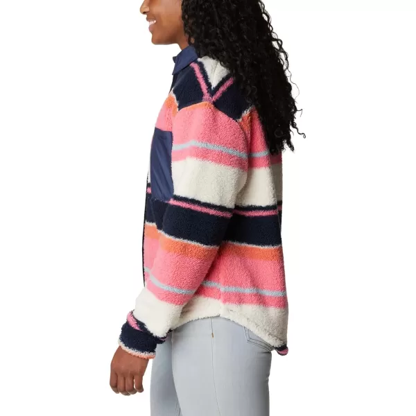 Columbia Womens West Bend Shirt JacketCamellia Rose Serendipity Stripe