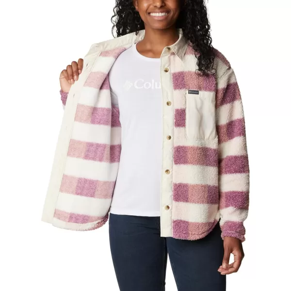 Columbia Womens West Bend Shirt JacketDusty Pink Multi Check Chalk