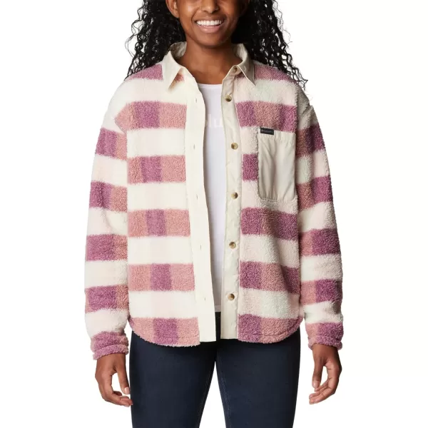 Columbia Womens West Bend Shirt JacketDusty Pink Multi Check Chalk