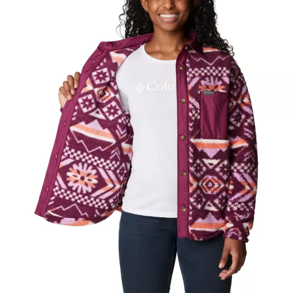 Columbia Womens West Bend Shirt JacketMarionberry Checkered Peaks