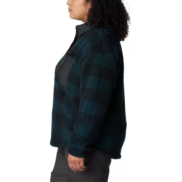 Columbia Womens West Bend Shirt JacketNight Wave Check Black