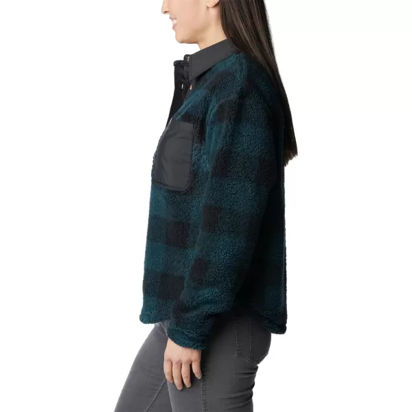 Columbia Womens West Bend Shirt JacketNight Wave Check Black