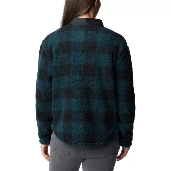 Columbia Womens West Bend Shirt JacketNight Wave Check Black