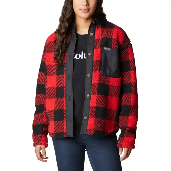 Columbia Womens West Bend Shirt JacketRed Lily Check Print