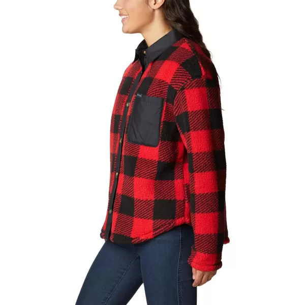 Columbia Womens West Bend Shirt JacketRed Lily Check Print