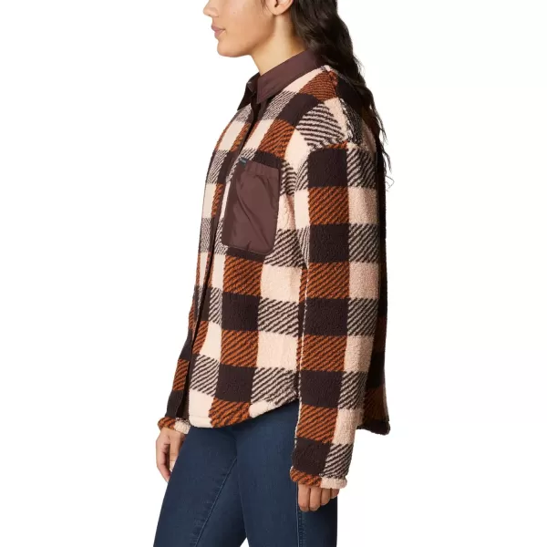 Columbia Womens West Bend Shirt JacketWarm Copper Check Multi Print