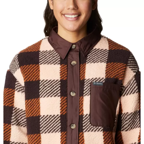 Columbia Womens West Bend Shirt JacketWarm Copper Check Multi Print