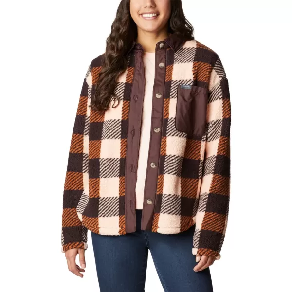 Columbia Womens West Bend Shirt JacketWarm Copper Check Multi Print