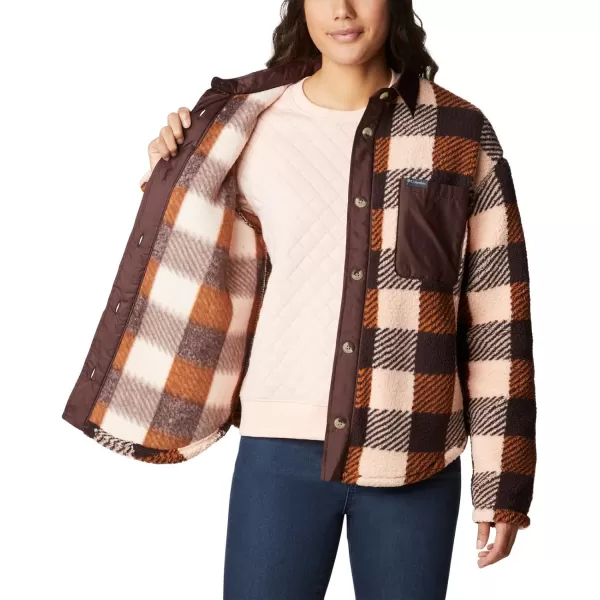 Columbia Womens West Bend Shirt JacketWarm Copper Check Multi Print