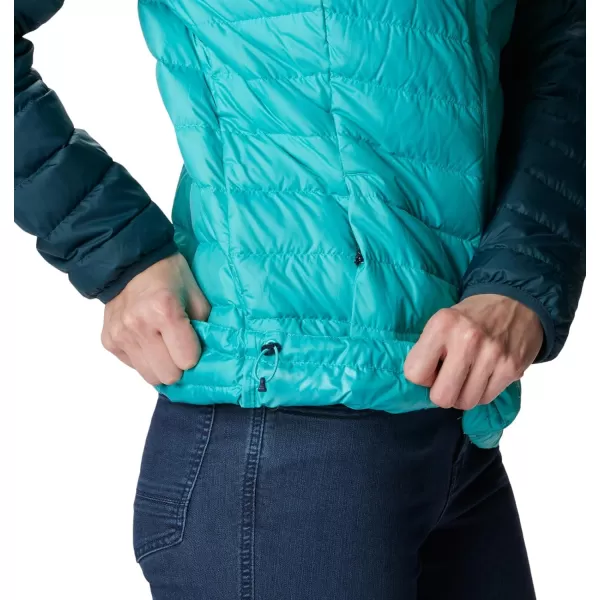 Columbia Womens Westridge Hooded Down JacketNight WaveBright Aqua