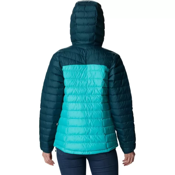 Columbia Womens Westridge Hooded Down JacketNight WaveBright Aqua